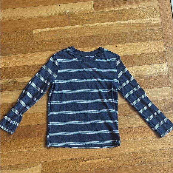 Jumping Beans Striped Blue Kids Long Sleeve Shirt - Picture 1 of 1